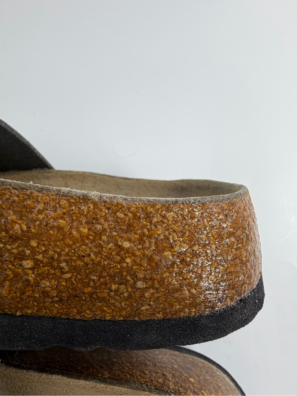 Betula by Birkenstock Black 3 Strap Sandals EU 39 US 8.5 Cork Footbed - Picture 8 of 8